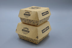 Custom-made kraft paper burger boxes