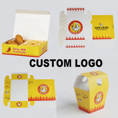 Custom-made greaseproof kraft paper fried chicken boxes