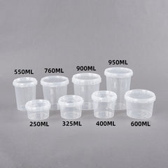 Wholesale custom transparent plastic containers with lids