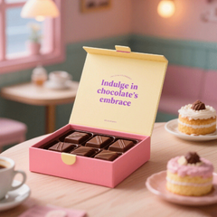 Customized pink dessert gift box