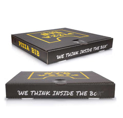 Custom black pizza boxes