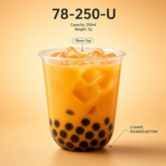 78mm U-Shape PET Cup — 78-250-U (270 ml)