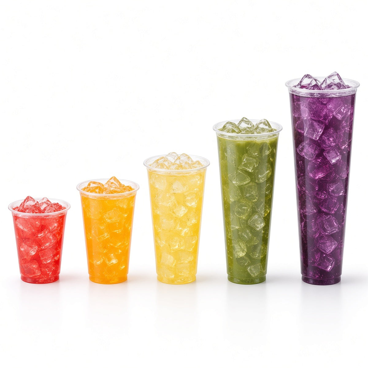 90mm PET Cold Drink Cups — Standard Tapered (9oz–20oz)