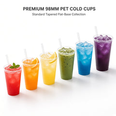 98mm PET Cold Drink Cups (360ml–24oz)