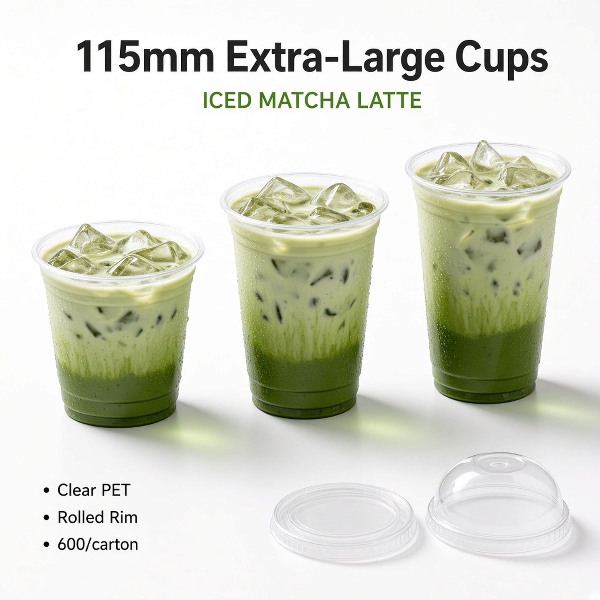 115mm PET Cold Drink Cups (26oz–32oz)