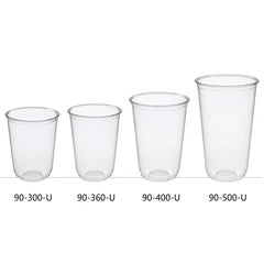 90mm U-Shape PET Cold Cups (90-300-U to 90-500-U)