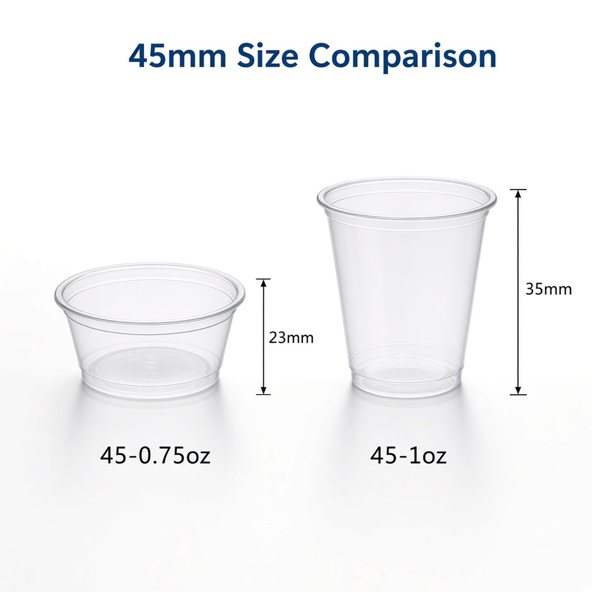 45mm PET Sauce & Tasting Cups (0.75oz–1oz)
