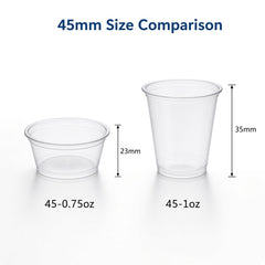 45mm PET Sauce & Tasting Cups (0.75oz–1oz)