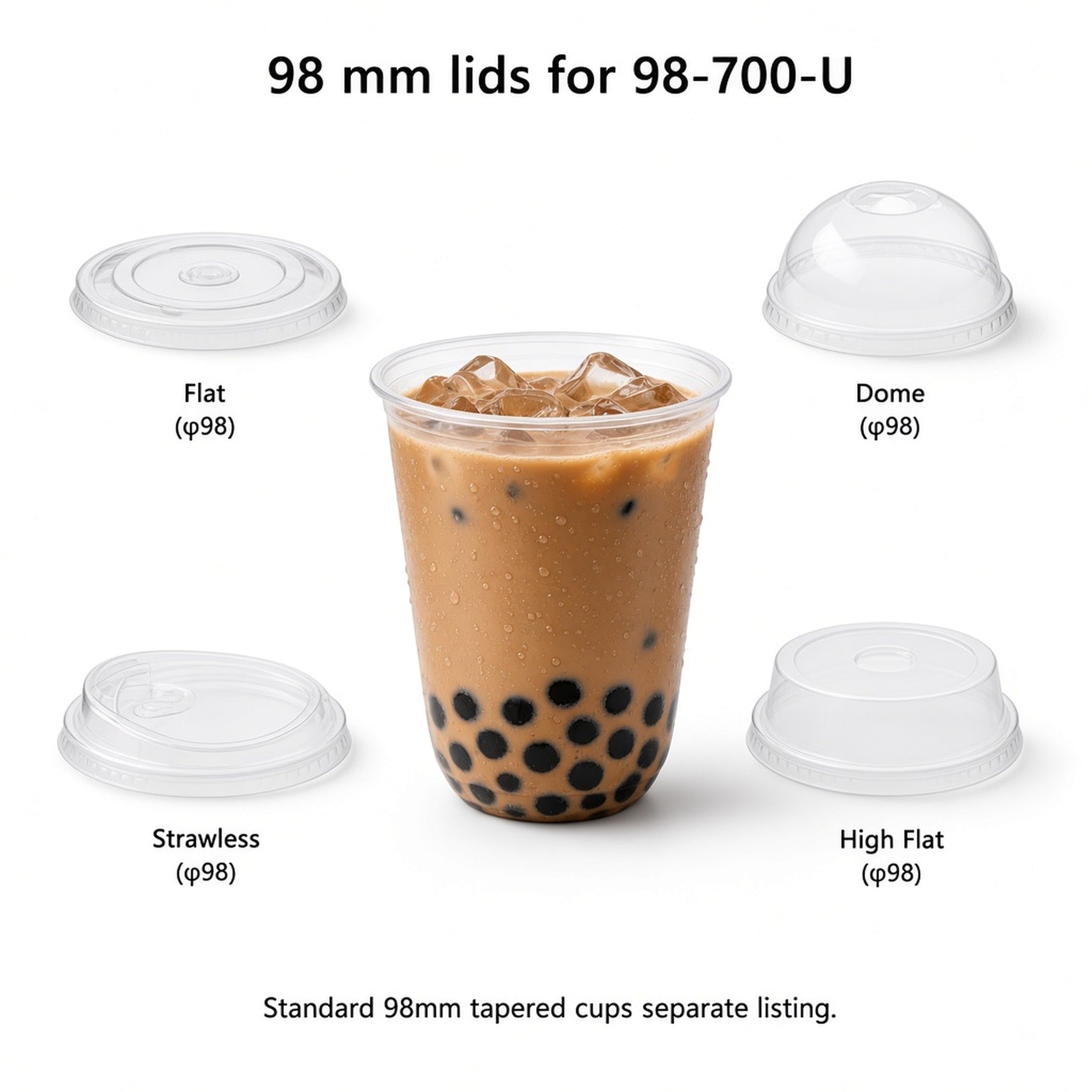 98mm U-Shape PET Cold Cup — 98-700-U (700 ml)
