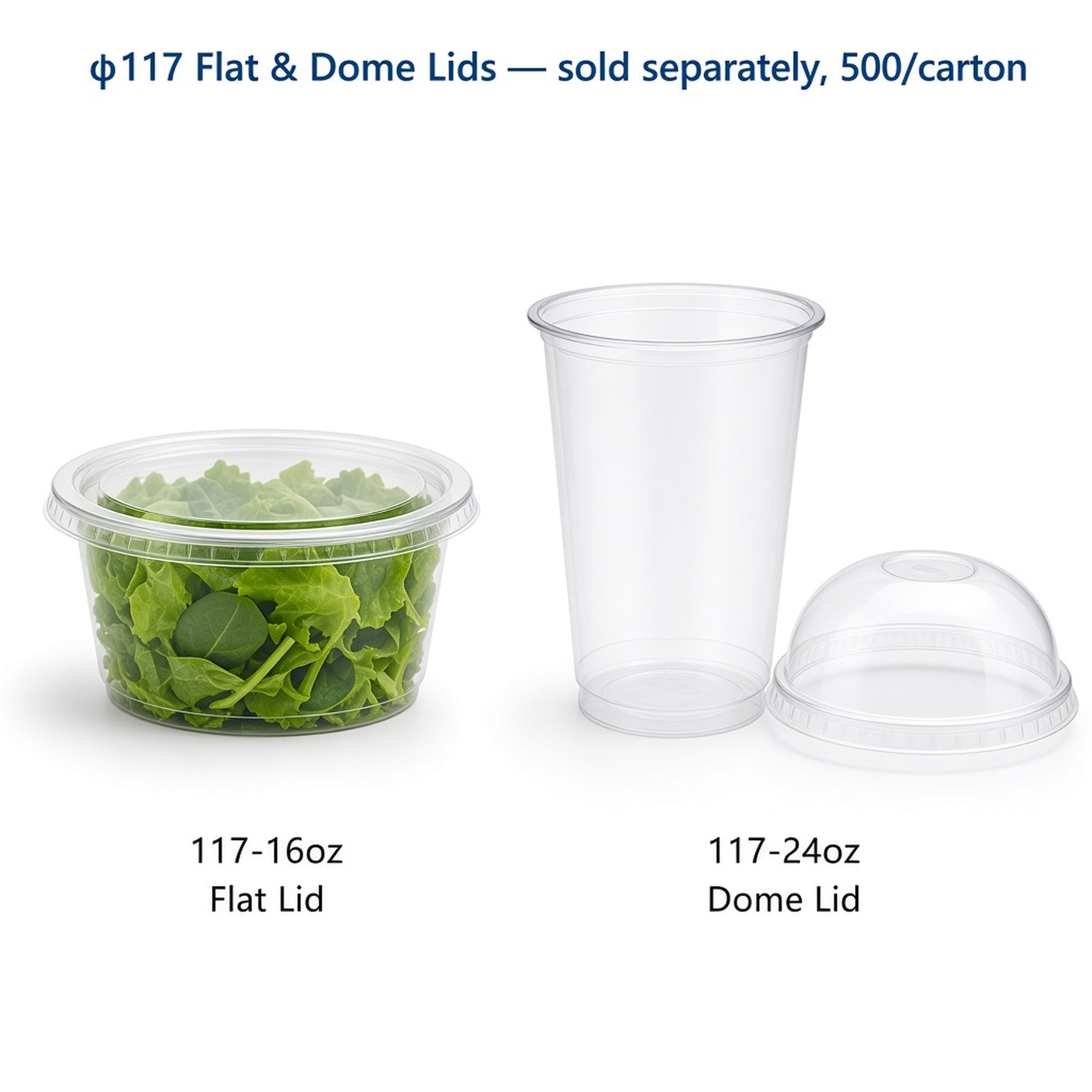 117mm PET Cups — Wide Parfait & Large Drink Sizes (8oz–32oz)