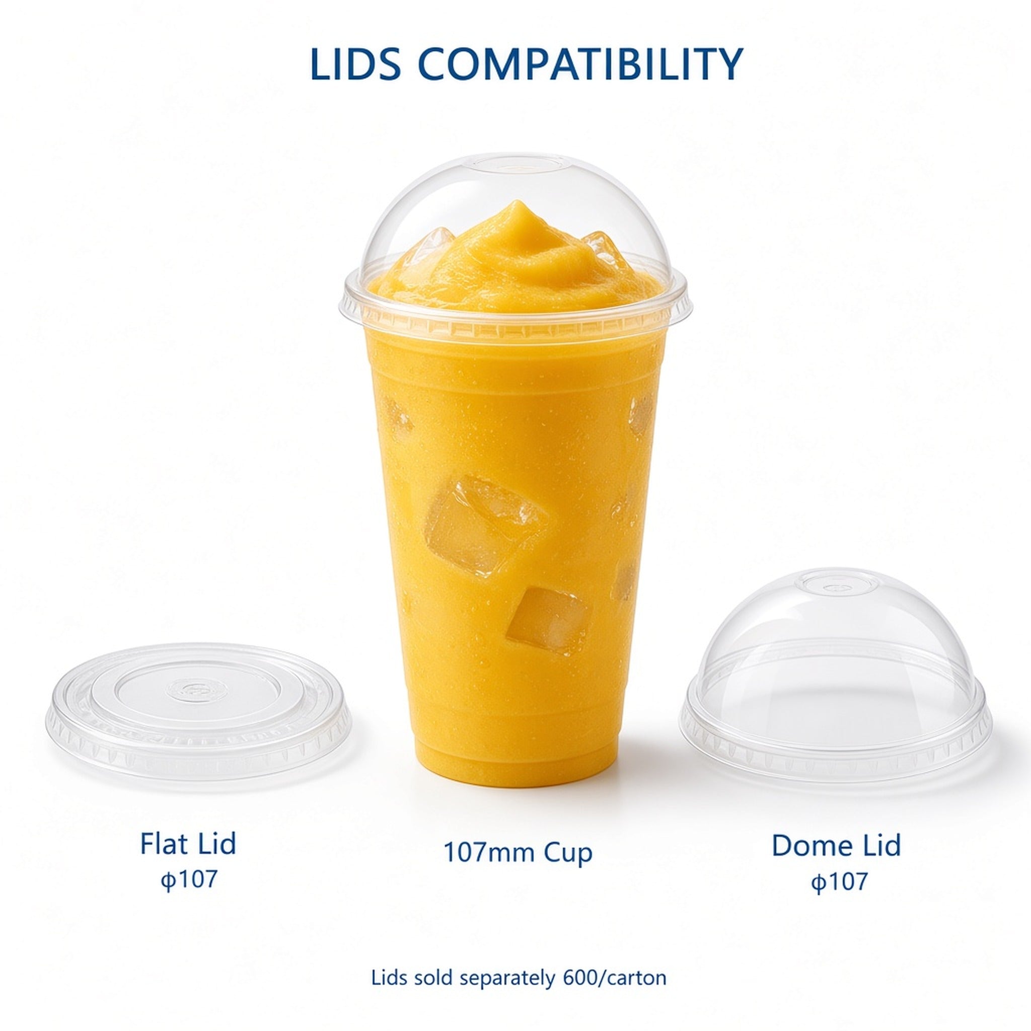 107mm PET Cold Drink Cups (30oz–32oz)
