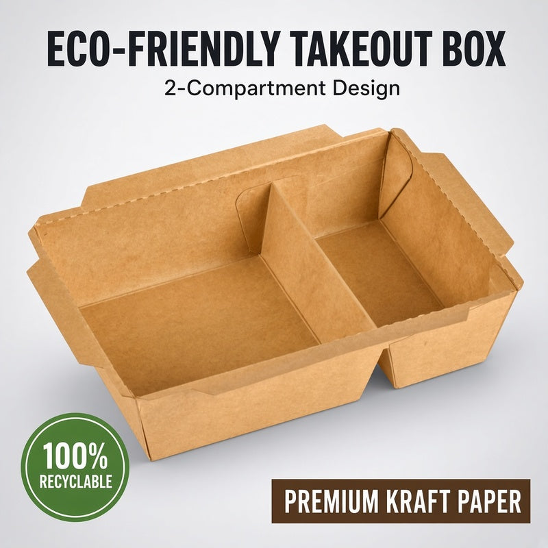 Kraft Paper Container with Diamond PET Lid