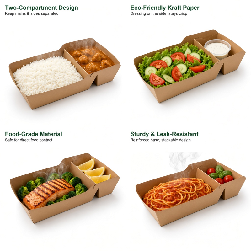 Kraft Paper Container with Diamond PET Lid