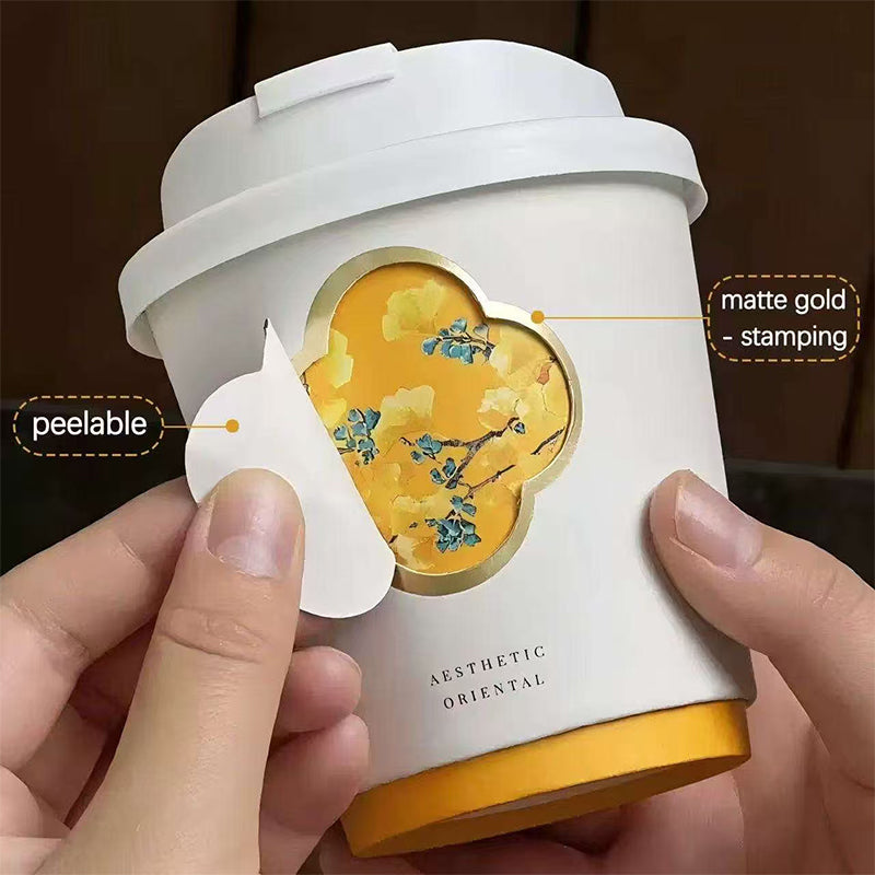 Custom print gold stamping paper cups