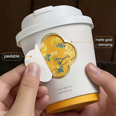 Custom print gold stamping paper cups