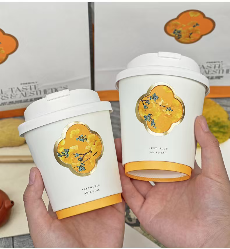 Custom print gold stamping paper cups