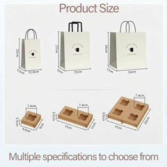 Customized paper bags and coffee cup sets