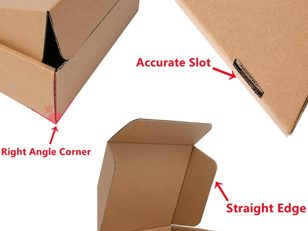 10 pack Corrugated Cardboard Shipping Boxes, 25×20×7cm Royal Mail Small Parcel PiP Postal Boxes, Brown Packaging Mailing Boxes for Business, Posting, Storing or Gift