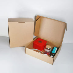 10 pack Corrugated Cardboard Shipping Boxes, 25×20×7cm Royal Mail Small Parcel PiP Postal Boxes, Brown Packaging Mailing Boxes for Business, Posting, Storing or Gift