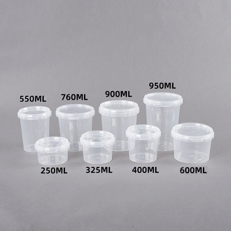 Wholesale custom transparent plastic containers with lids