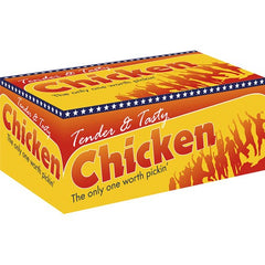 Custom-made yellow fried chicken boxes