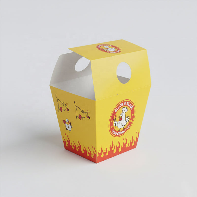 Custom-made greaseproof kraft paper fried chicken boxes