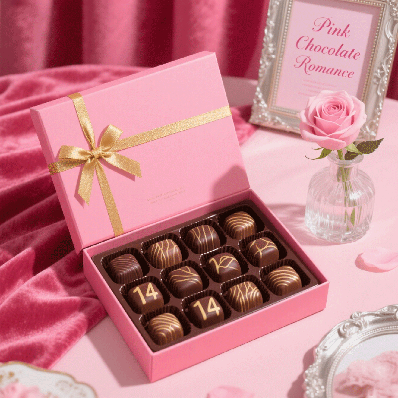 Customized pink dessert gift box