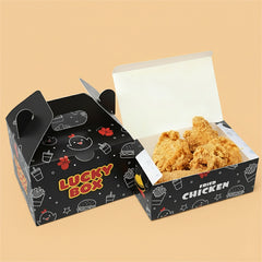 Customized black fried chicken boxes