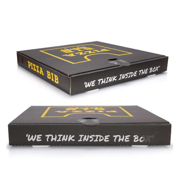 Custom black pizza boxes