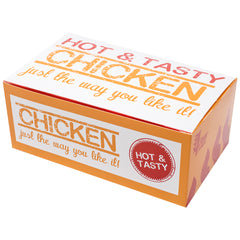 Custom-made yellow fried chicken boxes