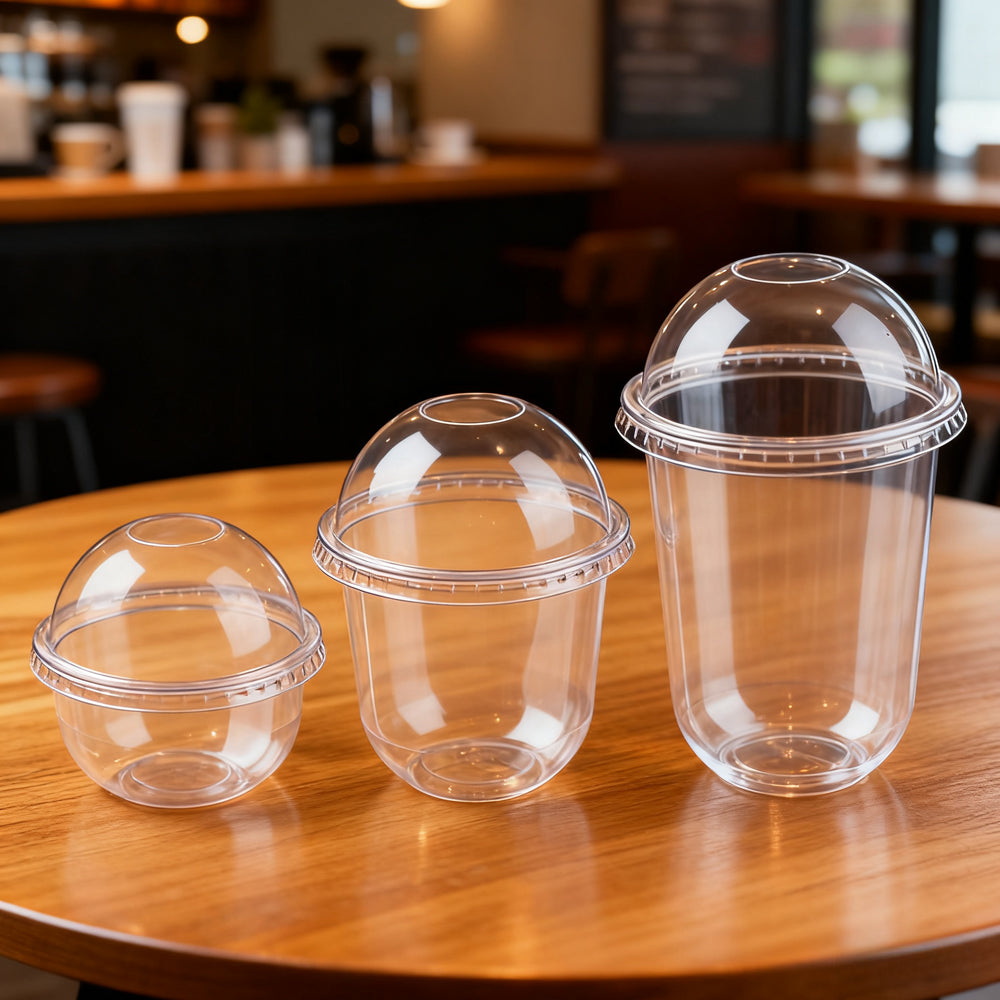 Wholesale custom PET cups with lids