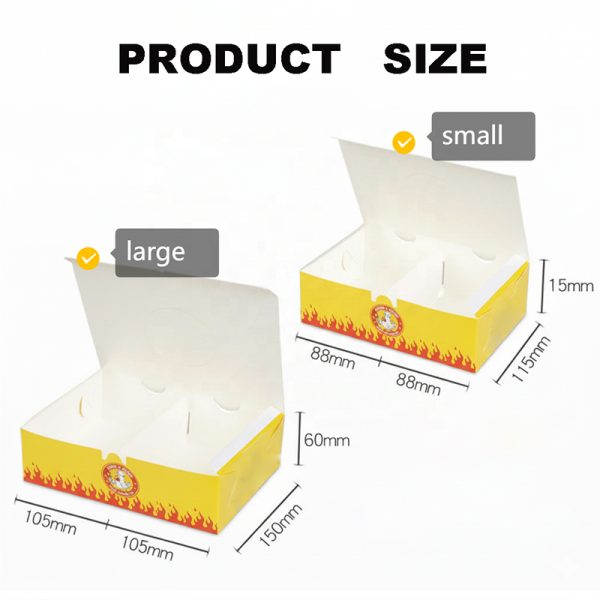 Custom-made greaseproof kraft paper fried chicken boxes