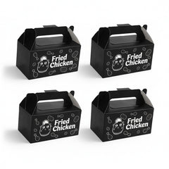 Customized black fried chicken boxes