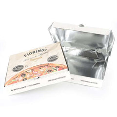 Custom pizza boxes with aluminum foil lining